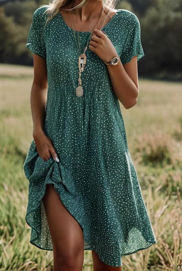 Chic V-Neck Sommerkleid für Damen - Modisches Freizeitoutfit