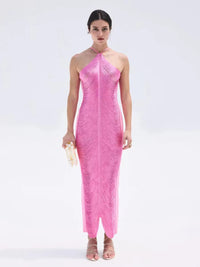 Robe élégante d'été à frange asymétrique avec manches longues - Élégance sophistiquée pour femmes