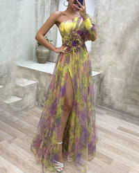 Robe longue élégante avec fente - Florida Elegance