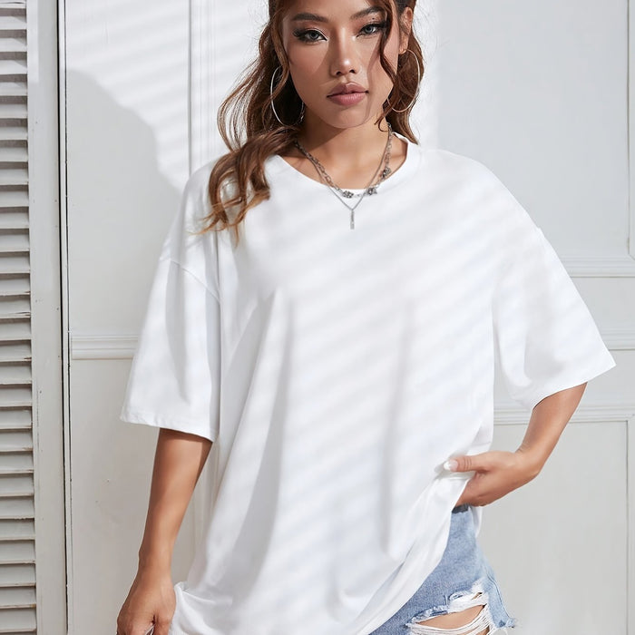 T-shirt surdimensionné à la mode pour femmes - coupe ample et confortable pour un look décontracté et branché