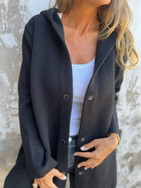 Élise™ Élégante Mantel à Boutons Simples
