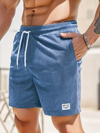 Shorts décontractés pour hommes avec taille élastique, tissu léger et respirant, avec cordon de serrage pour un ajustement parfait