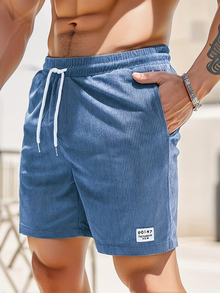 Shorts décontractés pour hommes avec taille élastique, tissu léger et respirant, avec cordon de serrage pour un ajustement parfait