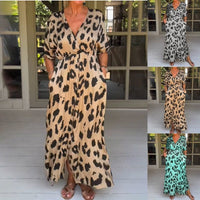 Robe longue élégante à imprimé léopard - Esmee