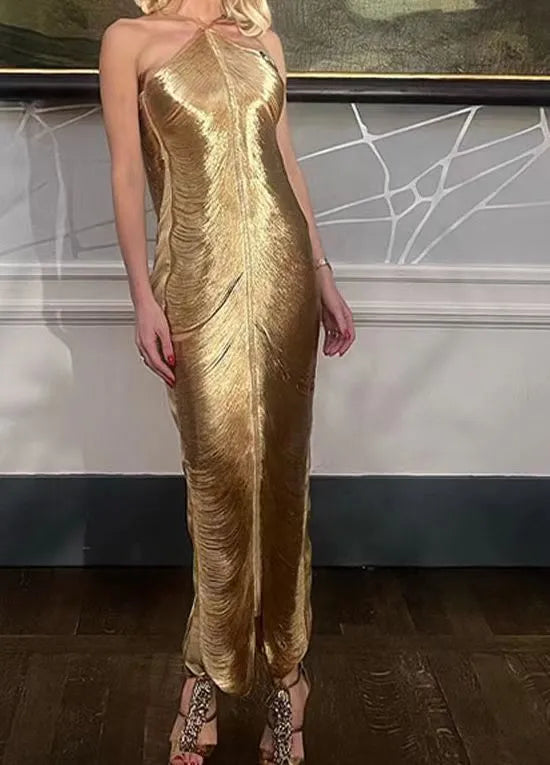 Robe élégante d'été à frange asymétrique avec manches longues - Élégance sophistiquée pour femmes