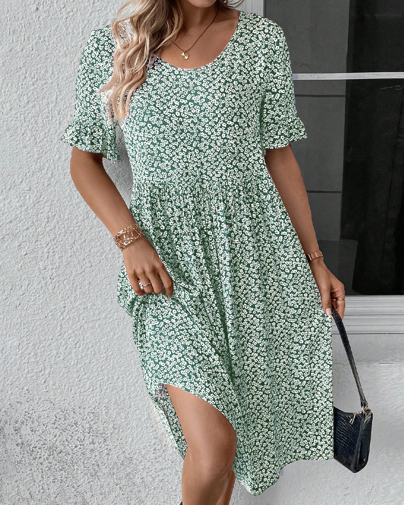 Robe Élégante à Motif Floral - Légère et Respirante pour un Confort Sophistiqué