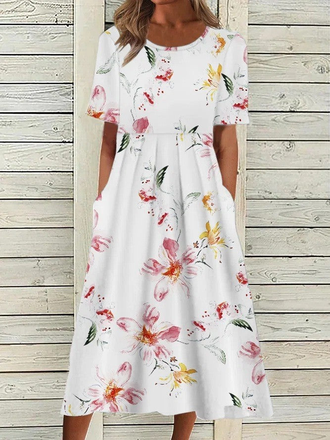 Élégante robe midi imprimée - Nona pour un look élégant