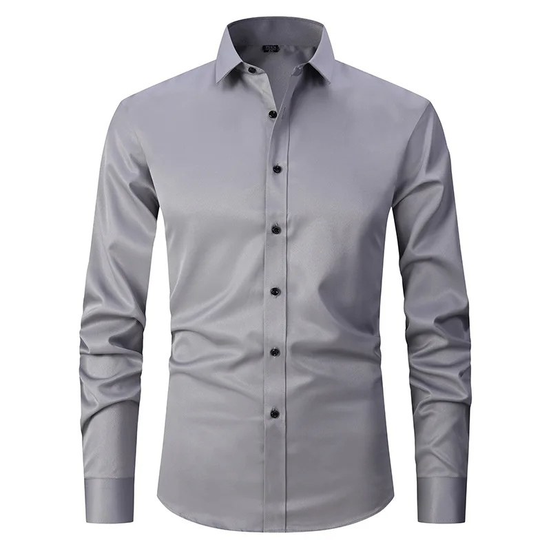Camisole de corte masculine slim avec boutons de contraste et mangas largas