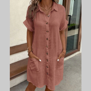 Tunique d'été aérée à manches courtes pour un style frais