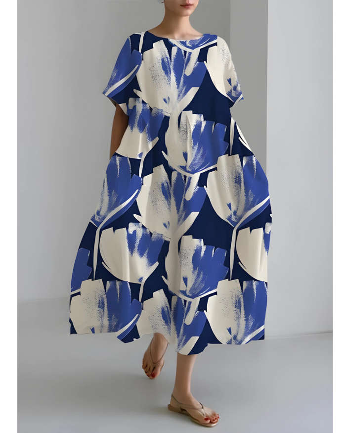 Robe élégante à encolure ronde - Susanne