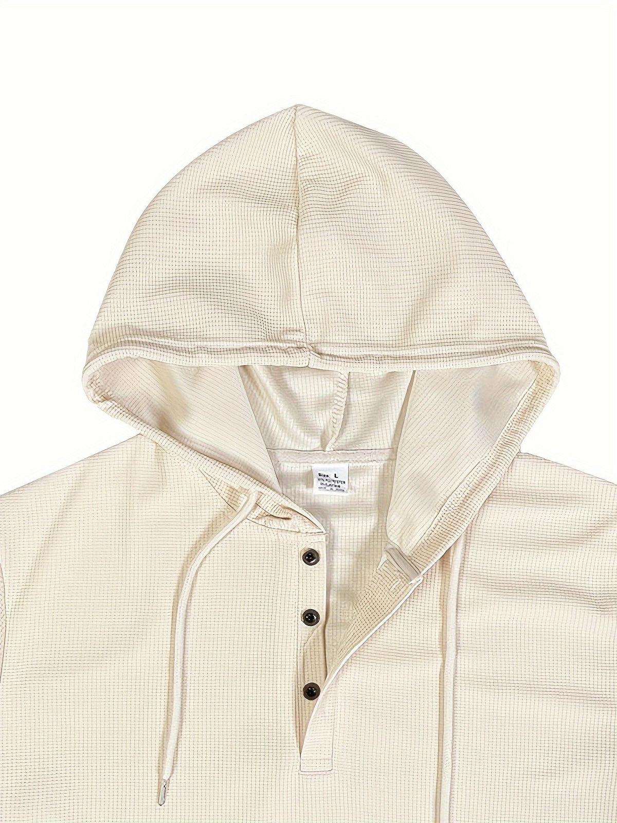Ensemble de survêtement pour hommes - Hoodie à col boutonné - Mancherons côtelés - Pantalons de jogging avec cordon de serrage