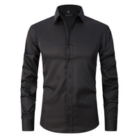 Camisole de corte masculine slim avec boutons de contraste et mangas largas