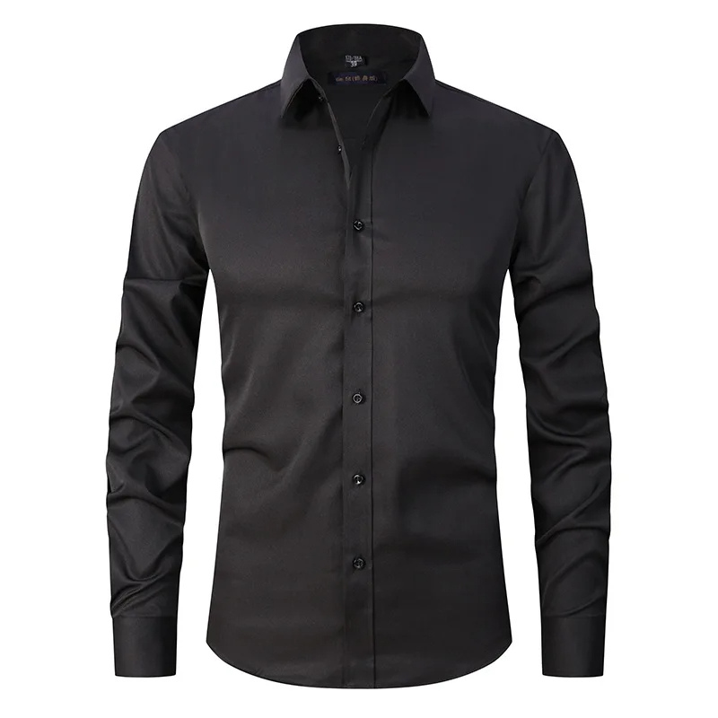 Camisole de corte masculine slim avec boutons de contraste et mangas largas