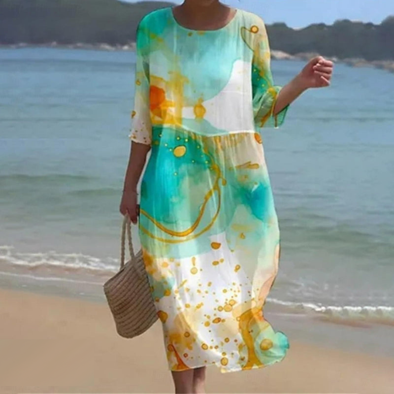 Chic et Élégante Robe Midi pour Femmes - Fluide, Légère et Parfaite pour Toutes les Saisons