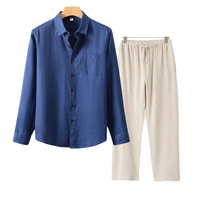 Ian | Combinaison élégante de lin et de manches longues pour un look élégant