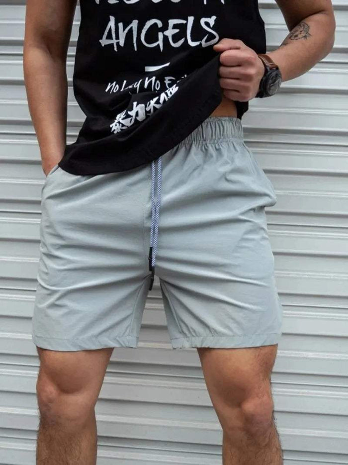 Shorts décontractés pour homme - léger et confortables - taille élastique avec cordon de serrage - longueur au-dessus du genou