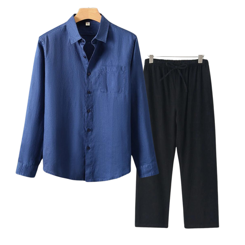 Ian | Combinaison élégante de lin et de manches longues pour un look élégant