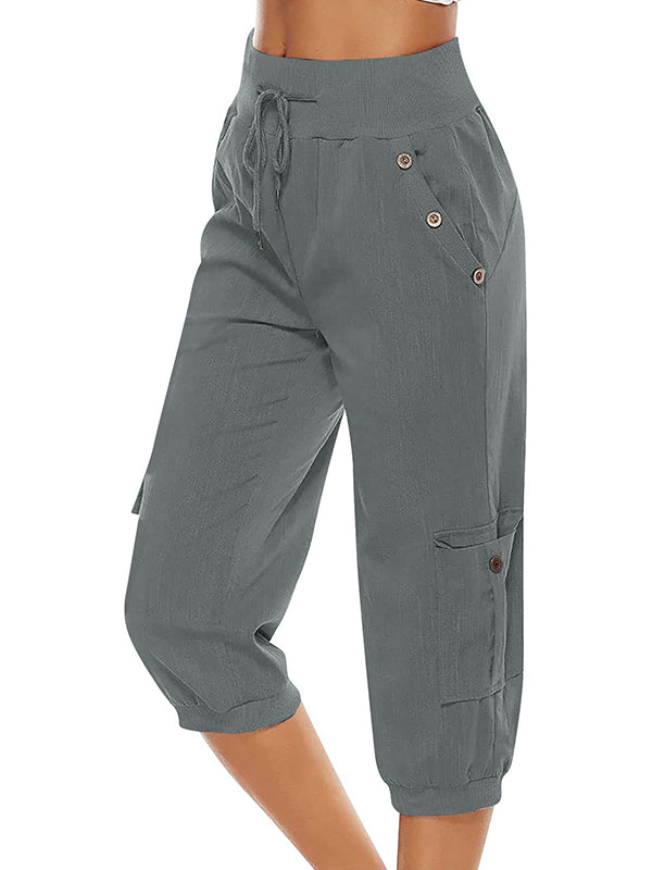 Pantalon cargo pour femmes - pantalon de tous les jours confortable et élégant avec des poches pratiques