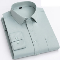 Chemise classique pour homme à manches longues avec poche sur la poitrine