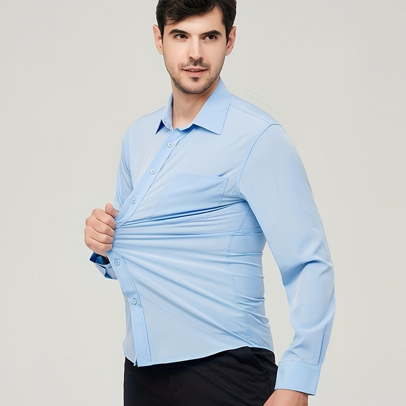 Camisole de vêtement pour homme - Algon transpirable - Corte moderno - Manga larga con botón