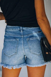 Shorts en jean déchirés décontractés pour femmes