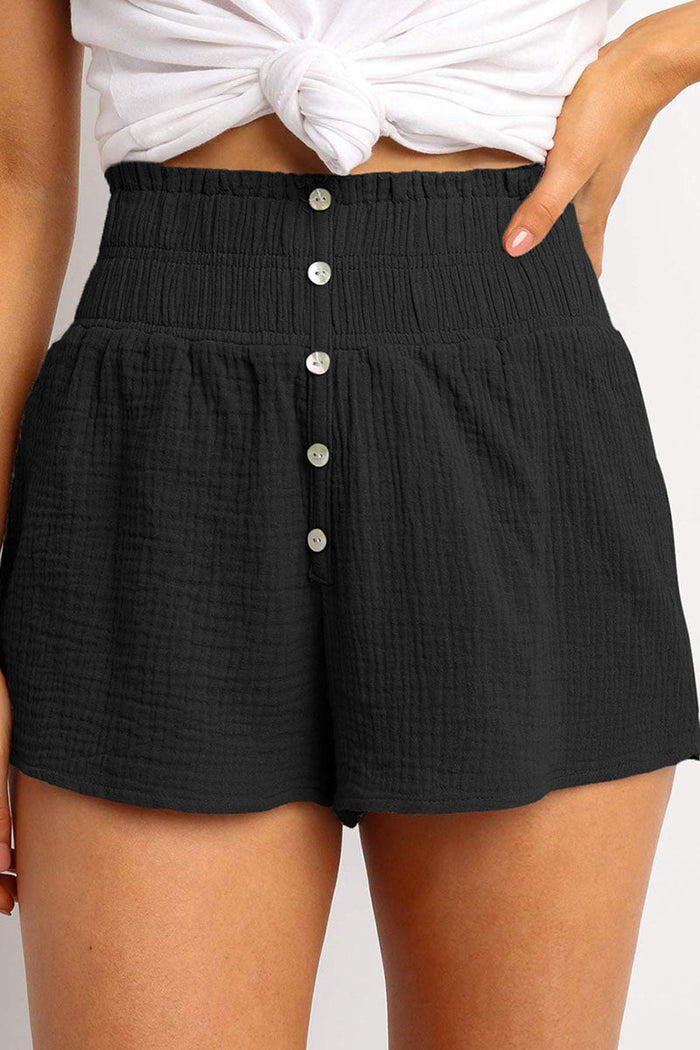 Shorts décontractés pour femmes à taille haute et coupe ample