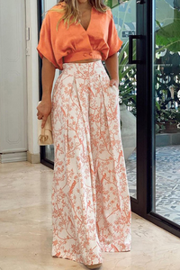 Élégant ensemble jupe longue et top à fleurs pour femmes, 2 pièces - Tenue décontractée parfaite pour l'été, pour un look frais