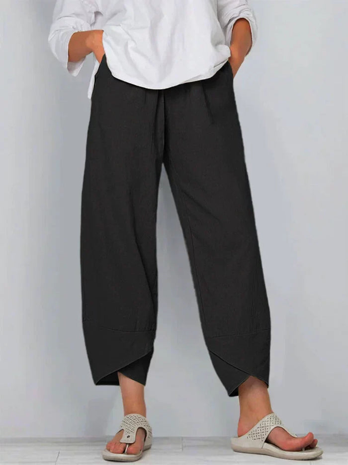 Pantalon de femme en lin doux - Confortable et décontracté pour tous les jours