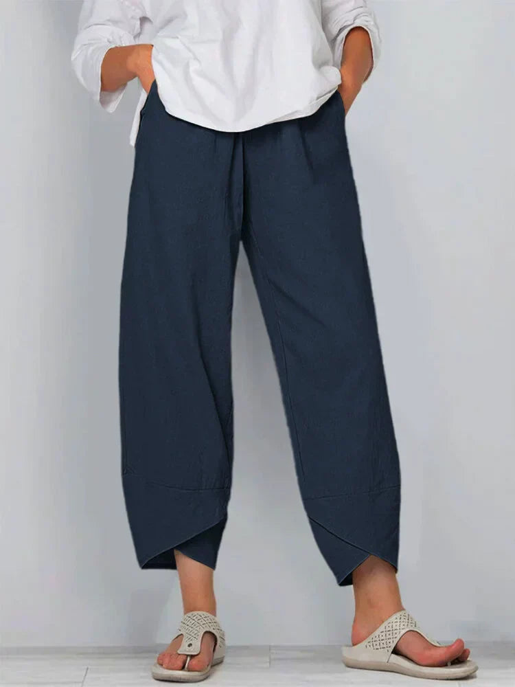 Pantalon de femme en lin doux - Confortable et décontracté pour tous les jours