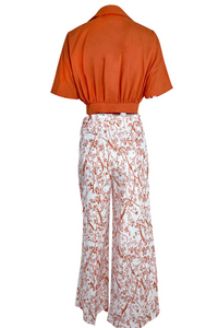 Élégant ensemble jupe longue et top à fleurs pour femmes, 2 pièces - Tenue décontractée parfaite pour l'été, pour un look frais