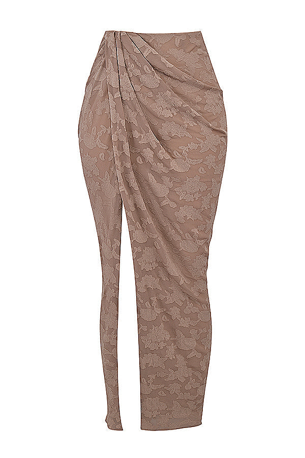 Élégante tenue pour femme comprenant un magnifique ensemble corset 2 pièces avec garniture en dentelle et une jupe longue élégante