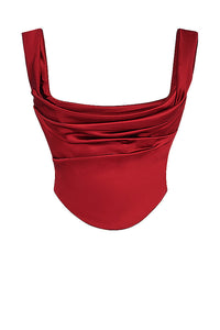 Robe longue élégante en satin de Red pour un look de soirée sophistiqué pour les femmes