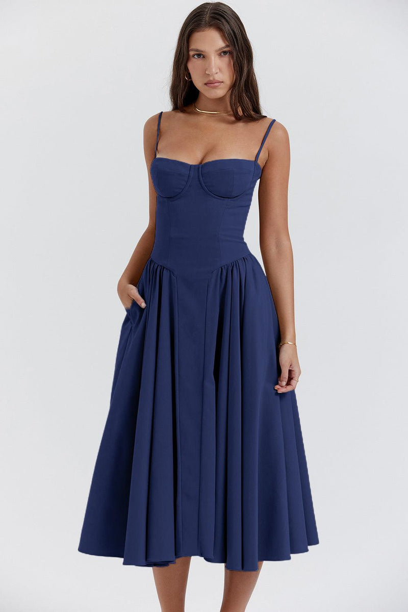 Robe Vintage Midi pour Femmes - Élégance Rétro et Sophistication