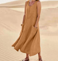 Chemisier féminin élégant sans manches et ample pour un look stylé