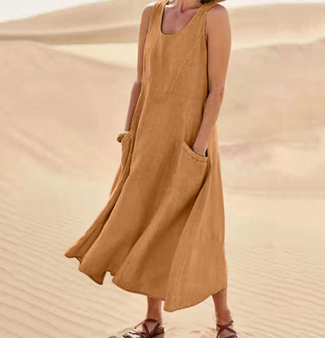 Chemisier féminin élégant sans manches et ample pour un look stylé