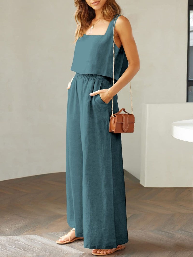 Katrien | Ensemble de pantalons larges tendance pour un look élégant