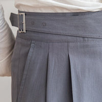 Gurkha Trousers for Men - Pantalon boutonné élégant à taille haute et à plis