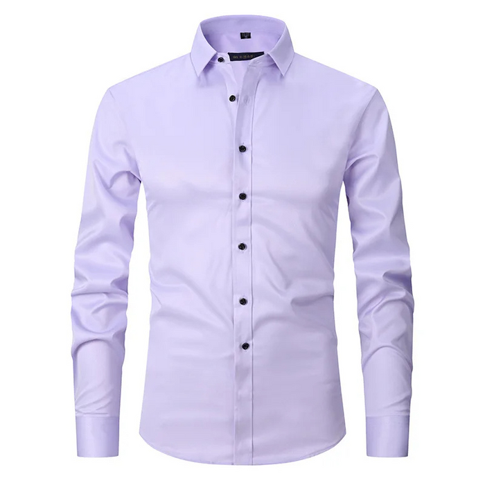 Camisole de corte masculine slim avec boutons de contraste et mangas largas