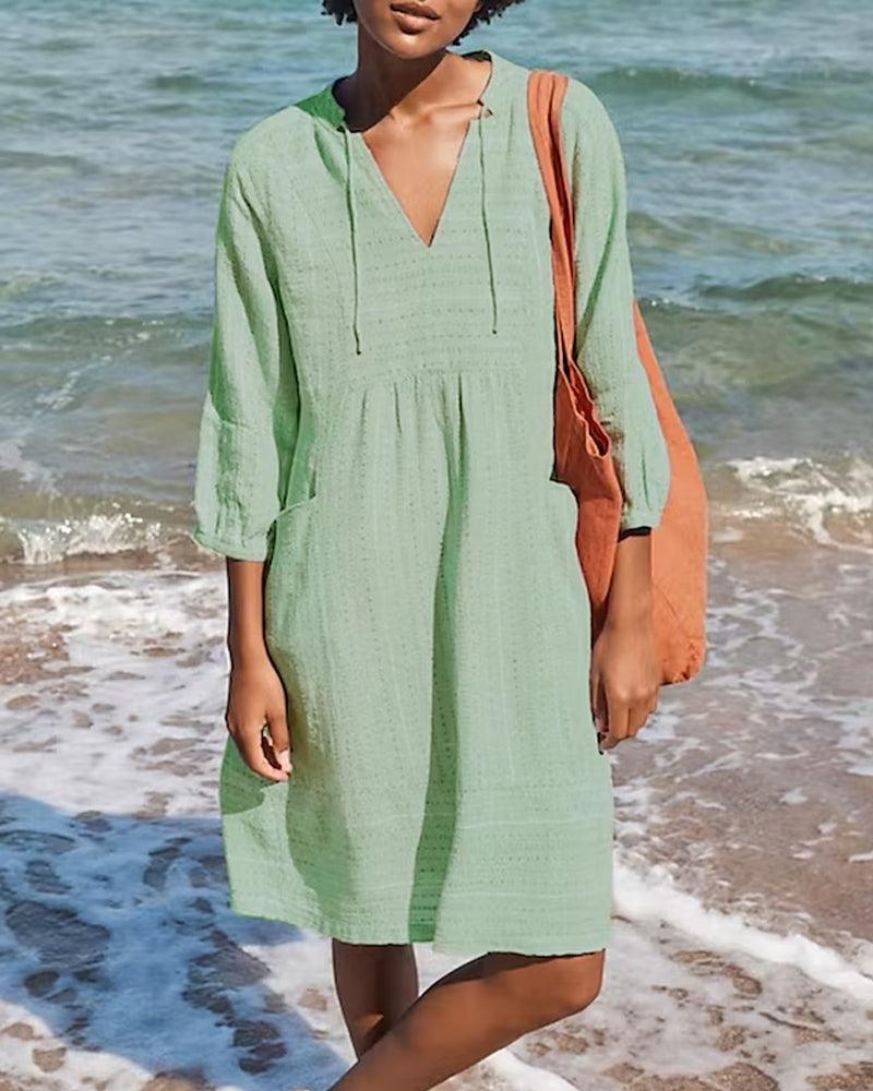 Robe chemise élégante à manches longues pour femmes