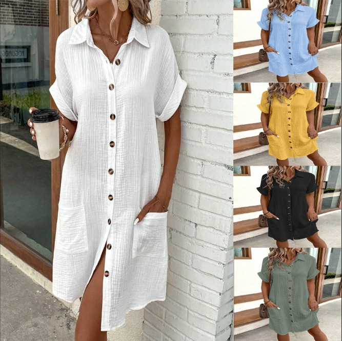 Tunique d'été aérée à manches courtes pour un style frais