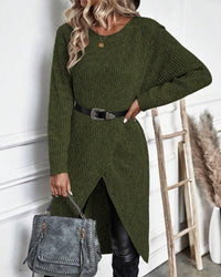Robe midi unie en tissu doux, élégante et confortable pour un quotidien stylé