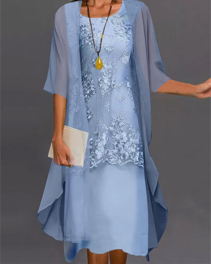 Robe deux pièces en mousseline chic et élégante pour un look sophistiqué