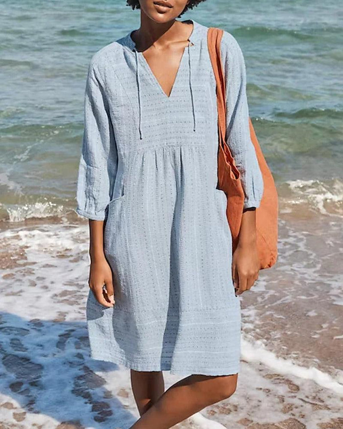 Robe chemise élégante à manches longues pour femmes