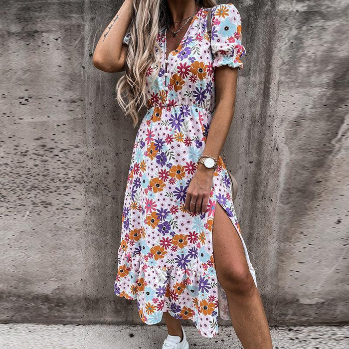 Robe d'été midi pour femmes - Légère, fluide et sans manches pour un look rafraîchissant