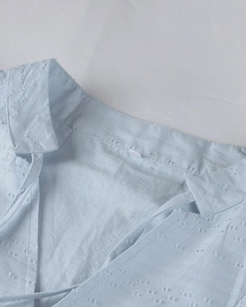 Robe chemise élégante à manches longues pour femmes