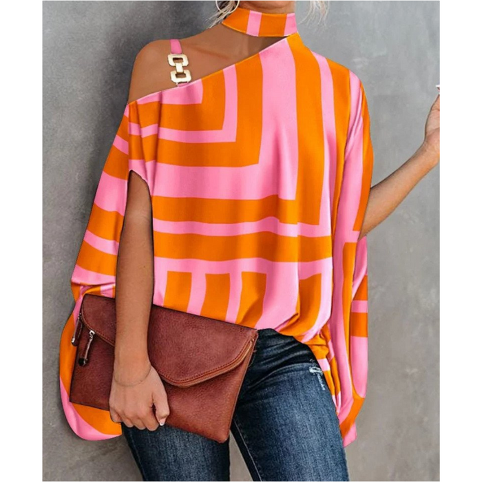 Top chic à épaulettes pour femmes - blouse légère et tendance pour un confort quotidien
