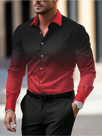 Camisole pour homme à la coupe gradient slim fit avec maniche lunghe et chiusura a bottoni