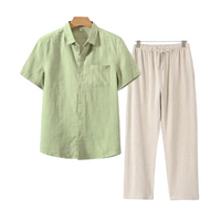 Finn | Combinaison de lin élégante avec manches courtes pour un look frais