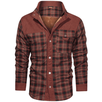 Veste polaire rétro classique à carreaux pour hommes avec col réversible pour un style douillet