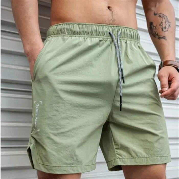 Shorts décontractés pour homme - léger et confortables - taille élastique avec cordon de serrage - longueur au-dessus du genou